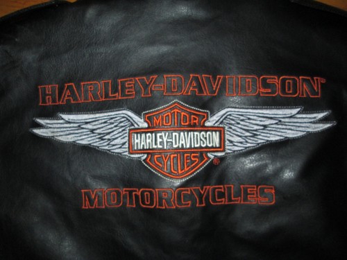 FAUX LEATHER Harley Davidson Motorcycle Biker Jacket Size YOUTH Boys Girls 7 - Picture 9 of 13