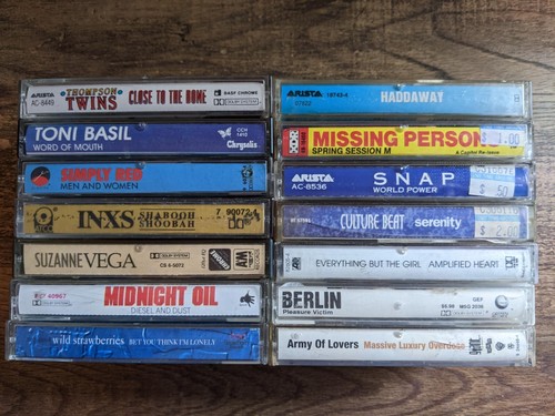 New Wave Cassette Tape Lot 14 INXS Berlin Everything But the Girl Free Shipping