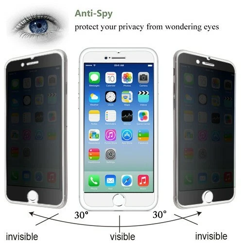Apple iPhone 6 6s Privacy Anti Spy Real Tempered Glass Screen Protector Shield - Image 2 of 4