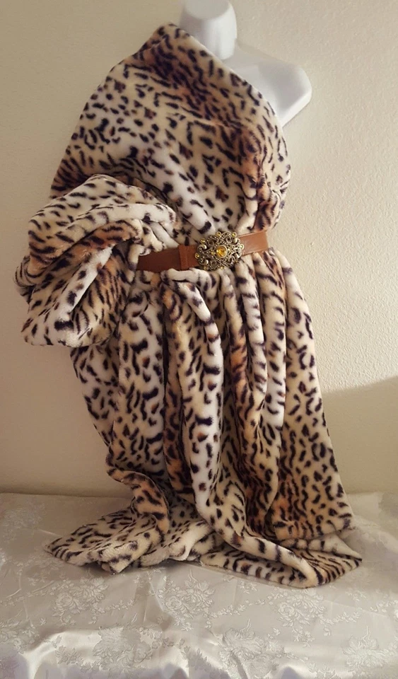 Tribal Cheetah Print Unisex Poncho Maxi Coat Dress Party Bridal
