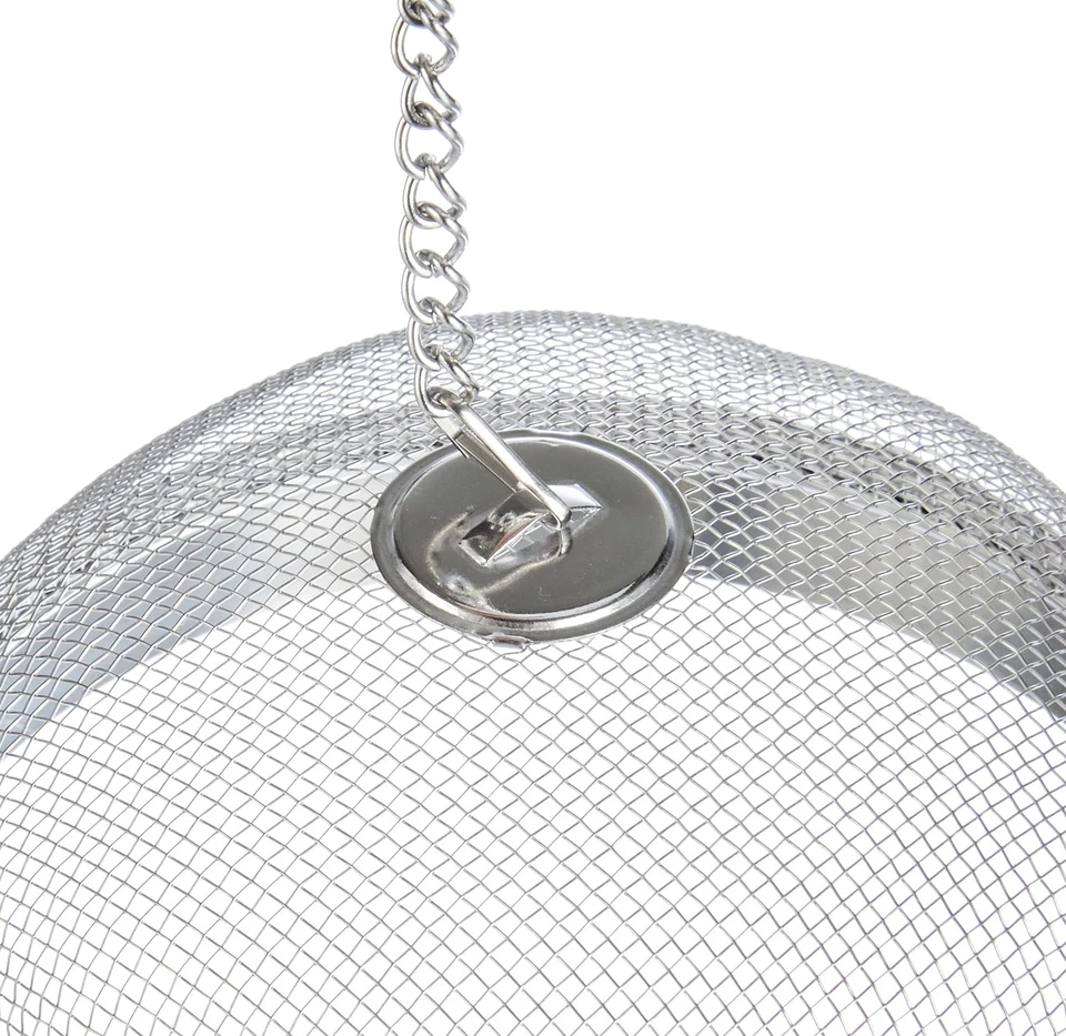 Bola de hierbas/especias de acero inoxidable profesional de cocina 4 pulgadas plateada Foto 4 de 4