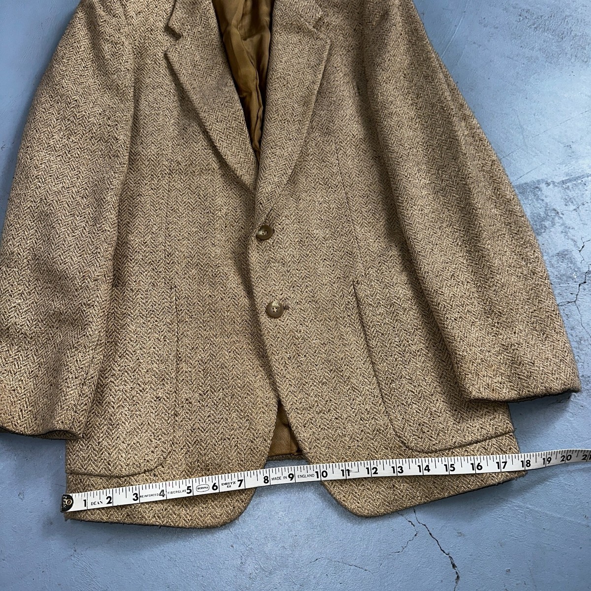 YSL Yves Saint Laurent Vintage Beige Tweed Jacket 38 Blazer Coat