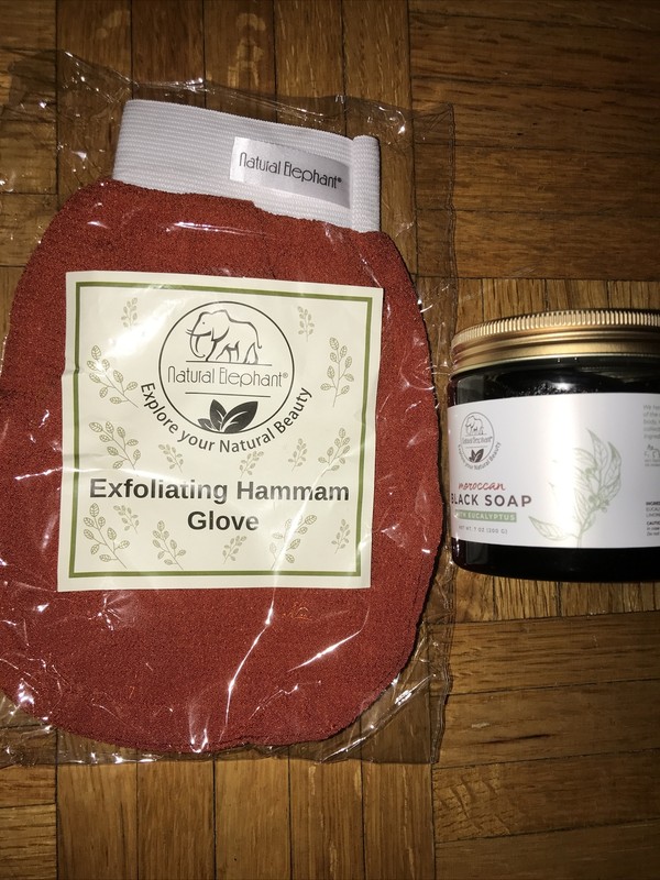 Natural Elephant Moroccan Black Soap With Eucalyptus Essential Oil 200g (7oz)