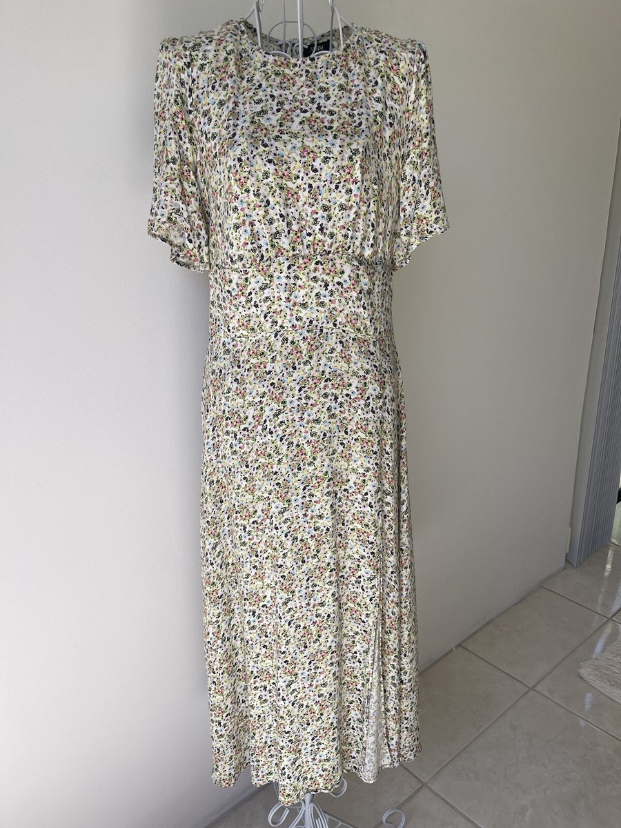 boho midi white dress White Speck Print Midi Dress for Summer Events