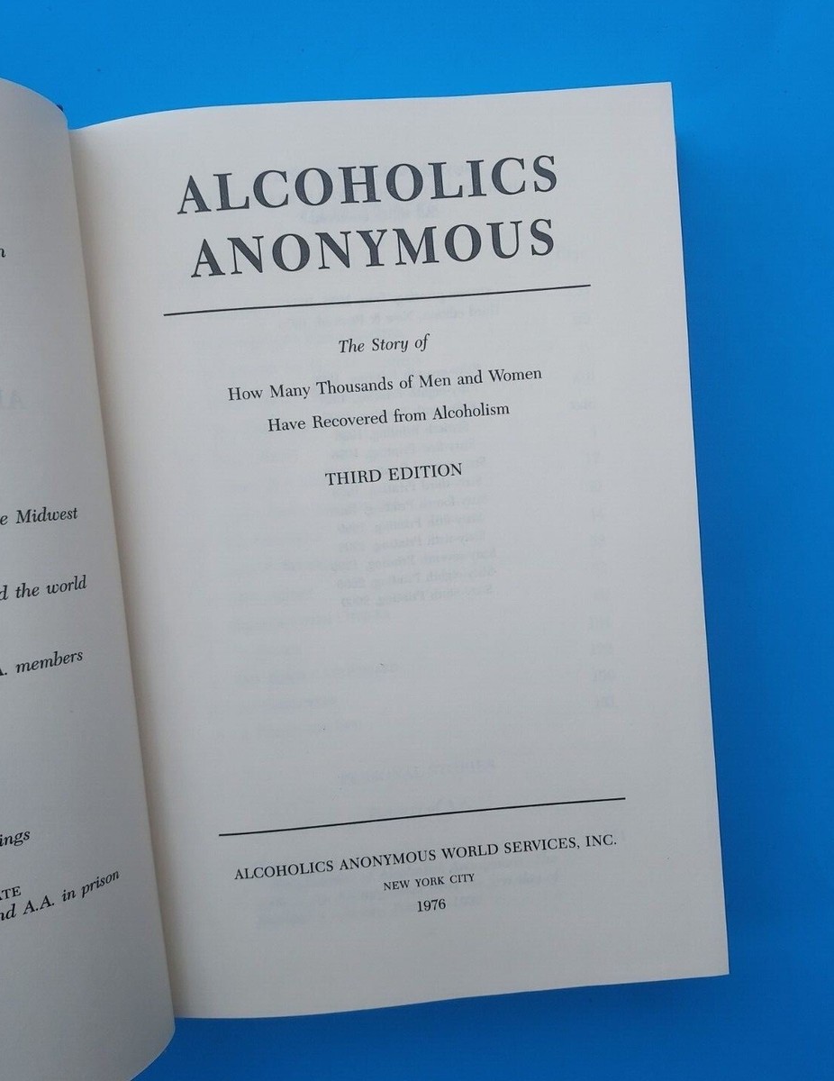 ALCOHOLICS ANONYMOUS 第三版 Alcoholics Anonymous 1976 3RD EDITION PRINTING BIG BOOK RARE