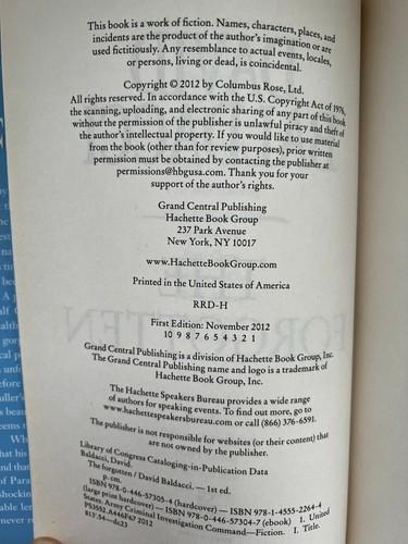 The Forgotten—1st Ed. & 1st Print (signed by David Baldacci) - Picture 7 of 7