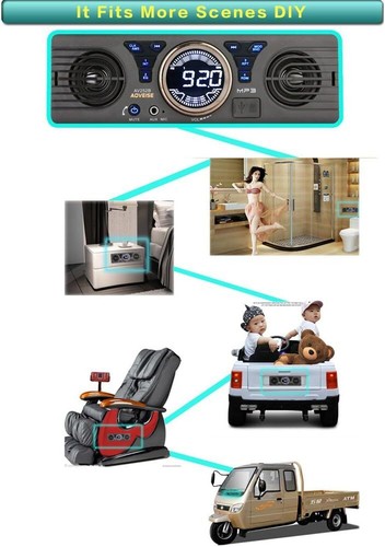 Av252 Bluetooth Car Receiver With Fm Radio Usb Aux Mp3 Playback 2 Speakers - Picture 5 of 8