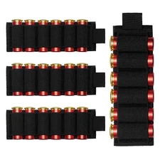 4 PCS Tactical Outdoor 6 Round Shotgun Shell Holder Bullet Reload Holder 12/20GA