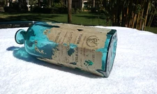 1870'S ANTIQUE RUMFORD CHEMICAL WORKS BOTTLE WITH COOL OLD LABEL!   7 1/2"!