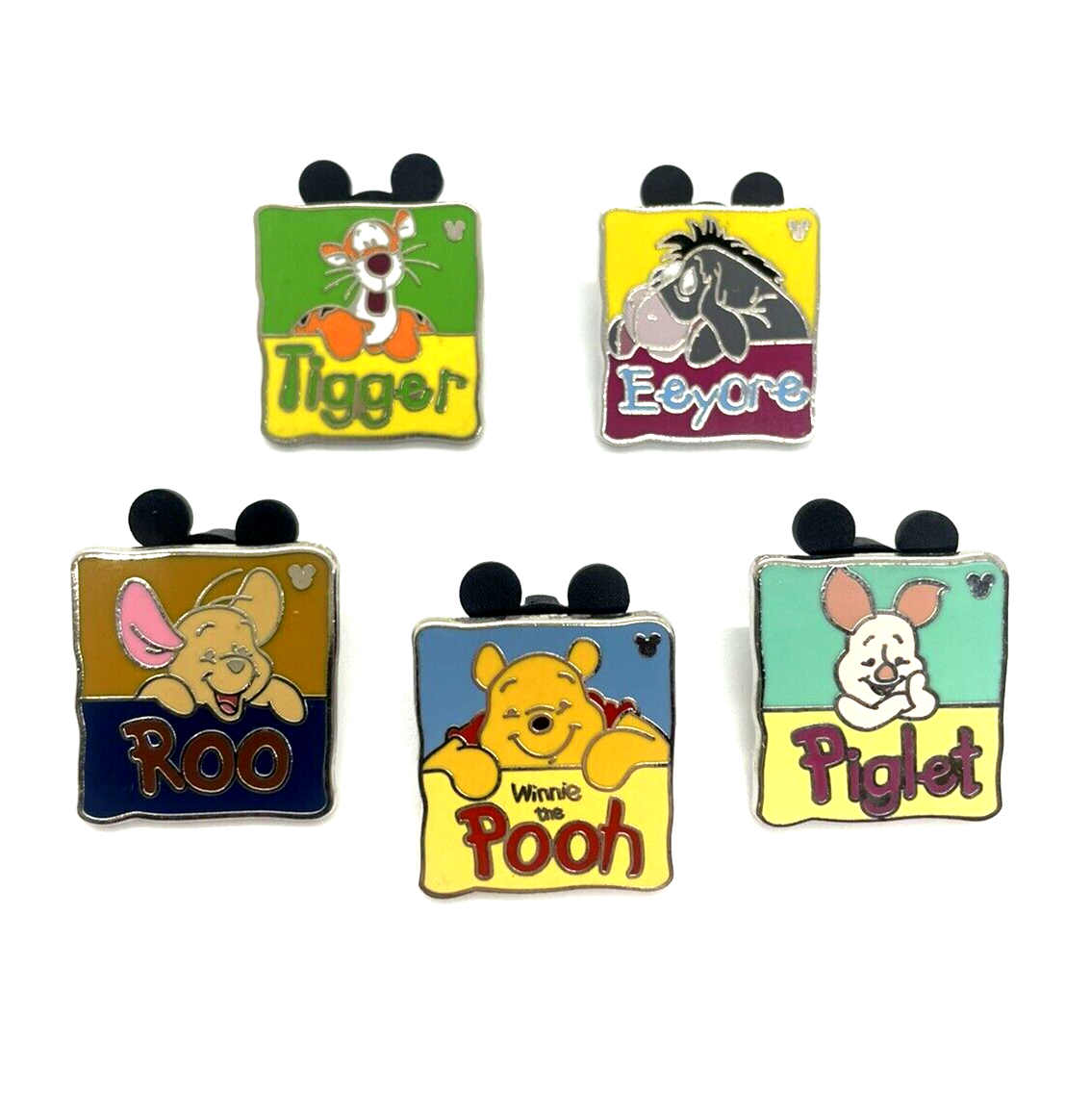 New! X5 WDW Disney Parks Winnie The Pooh Roo COMPLETE Square Block