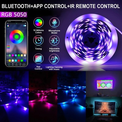 LED Ice Lights TV Desktop Screen Backlight LED Strip Light Color Change Bedroom 