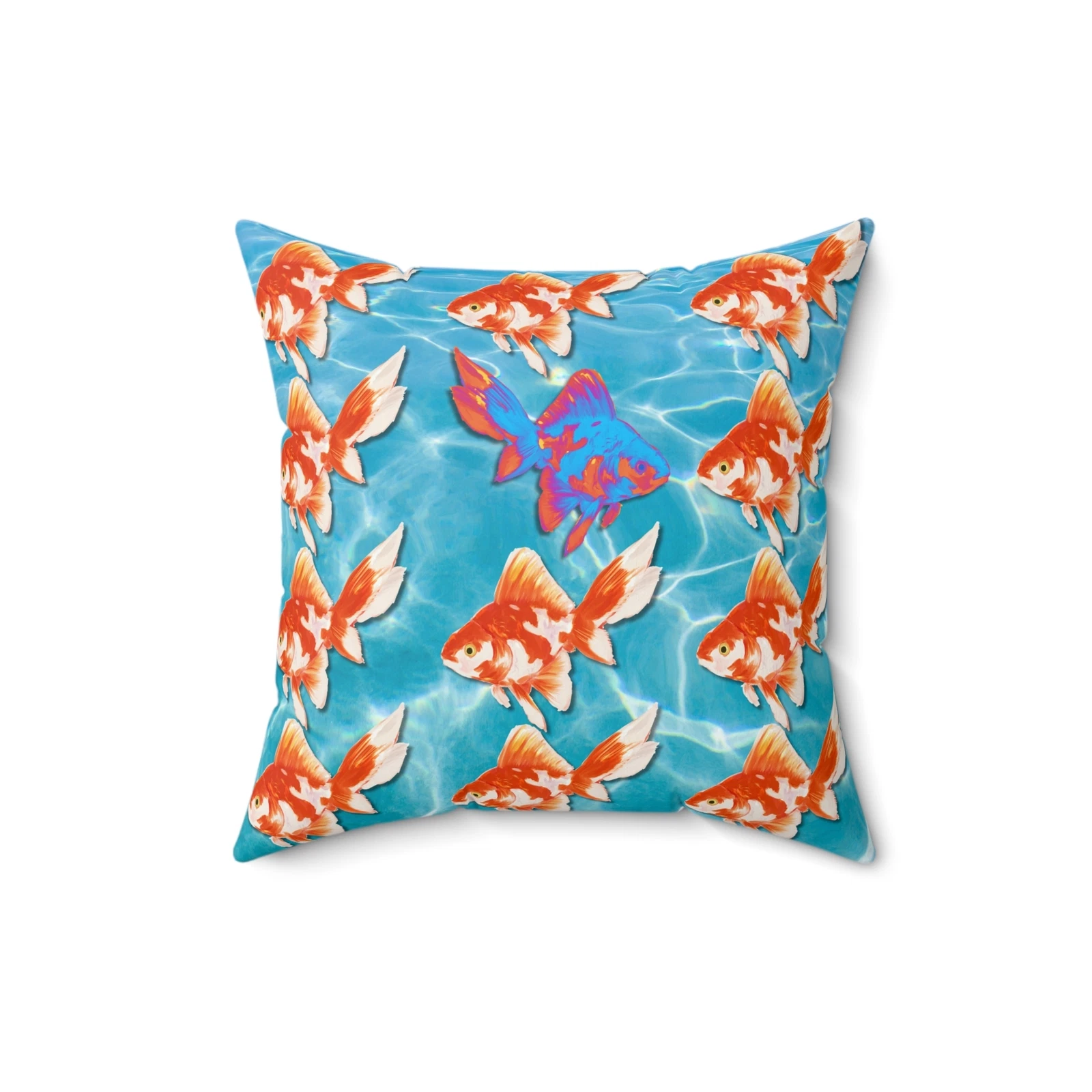 Swim Against Ordinary Pillow – Bold, Inspiring Double-Sided Decor, 16x16"