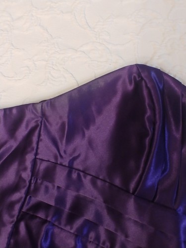 Jessica McClintock gunne Sax purple satin evening cocktail dress 9 - Picture 10 of 11
