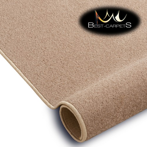 Modern Beige Runner Rug - Thick Hallway Carpet, Width 50-200cm, Polypropylene