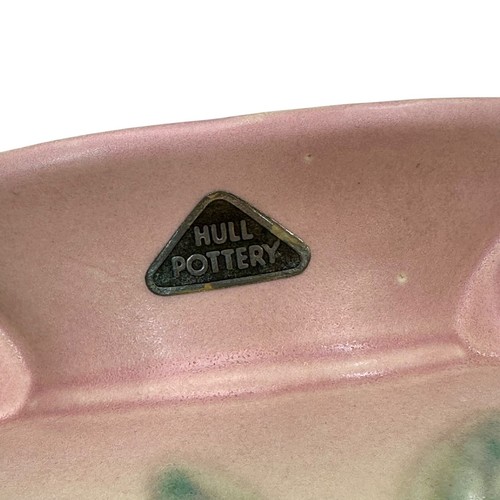 6 1/2" HULL ART POTTERY Vase Open Rose Camilia Camellia Pattern 123 Sticker - Picture 9 of 16
