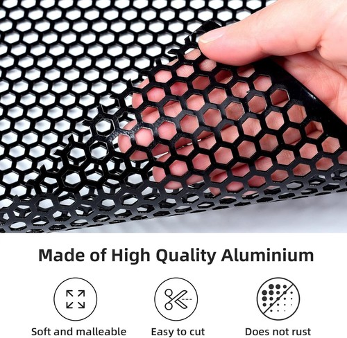 Flexible Black Car Grill Mesh - 6x2mm Honeycomb Design for DIY Installations - Picture 4 of 8
