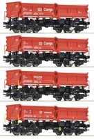 Spur H0 Roco 6600202 - 4-Tlg. Set: Muldenkippwagen, Db Ag Neu Ovp