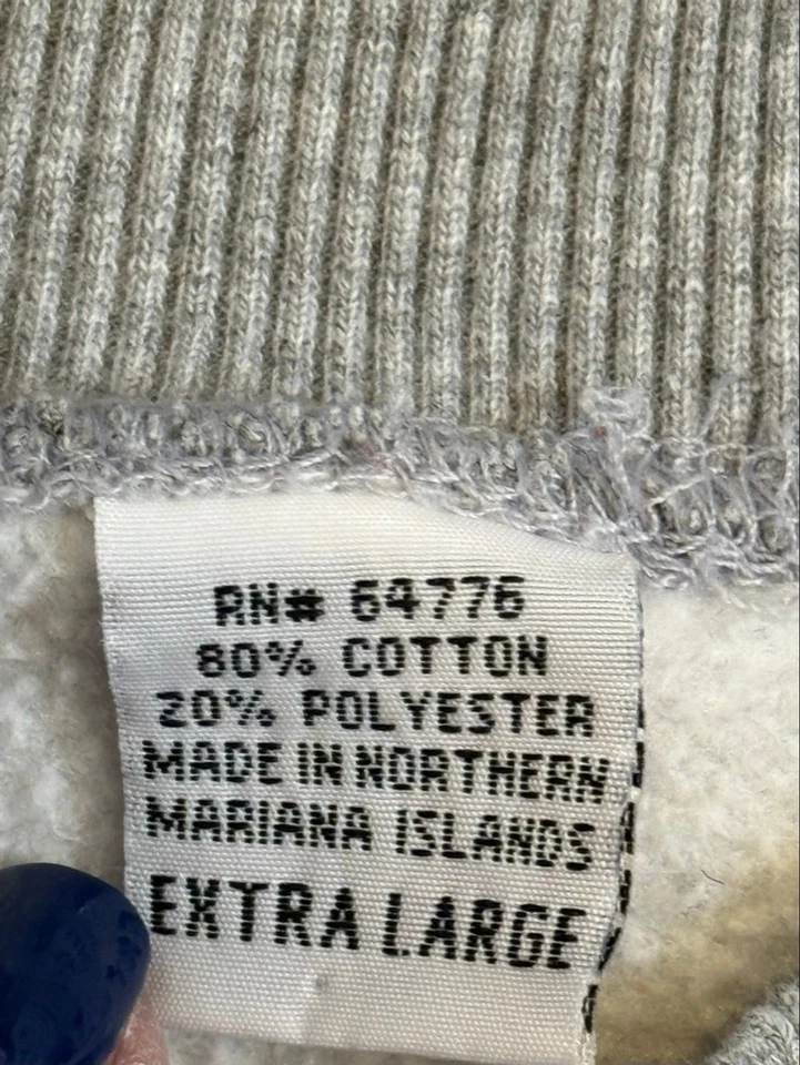 Vintage 90s Big Dogs Men’s Graphic Print Sweatshirt Heather Grey Crewneck Sz XL - Image 4 of 4