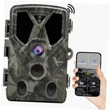  WiFi Trail Camera 4K 36MP Game Camera with 120° Detection Angle Night Vision 