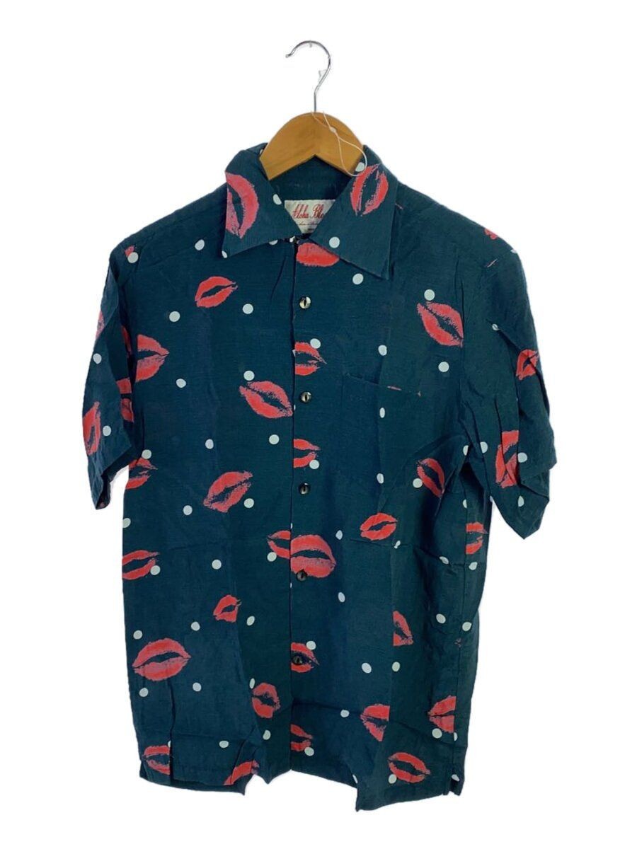 Aloha Blossom Shirt 40 Rayon Navy Total Pattern AB Aloha Blossom Shirt 40 Rayon Navy Total Pattern AB