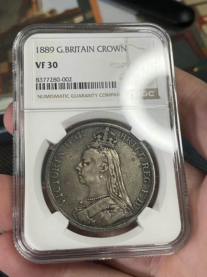 1889 NGC VF30 Great Britain Crown - Spectacular Circulation - Queen Victoria - Image 3 of 3