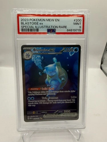 2023 POKEMON MEW EN-151 SPECIAL ILLUSTRATION RARE #200 BLASTOISE EX PSA 9