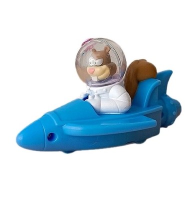 Nickelodeon McDonald's 2015spongeBob Sandy Squirrel  Rocket Boat Pullback Figure