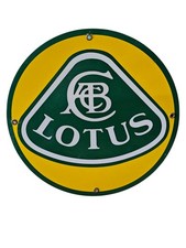 Vintage LOTUS Porcelain Heavy Gage Metal, Service Automotive Sign 11 3/4""s