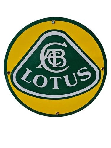 Vintage LOTUS  Porcelain Heavy Gage Metal, Service  Automotive Sign 11 3/4""s