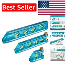Durable Aluminum Magnetic Level Set - 3 Sizes for Accurate Measurements