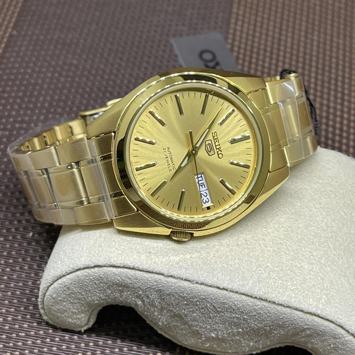 Seiko 5 SNKL48K1 Automatic Gold Tone Stainless Steel Analog Men's