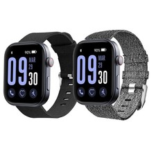 GTX13, GTX12 Smart Watches Band, Lamshaw 22mm size band, 2 Pack-Black Gray