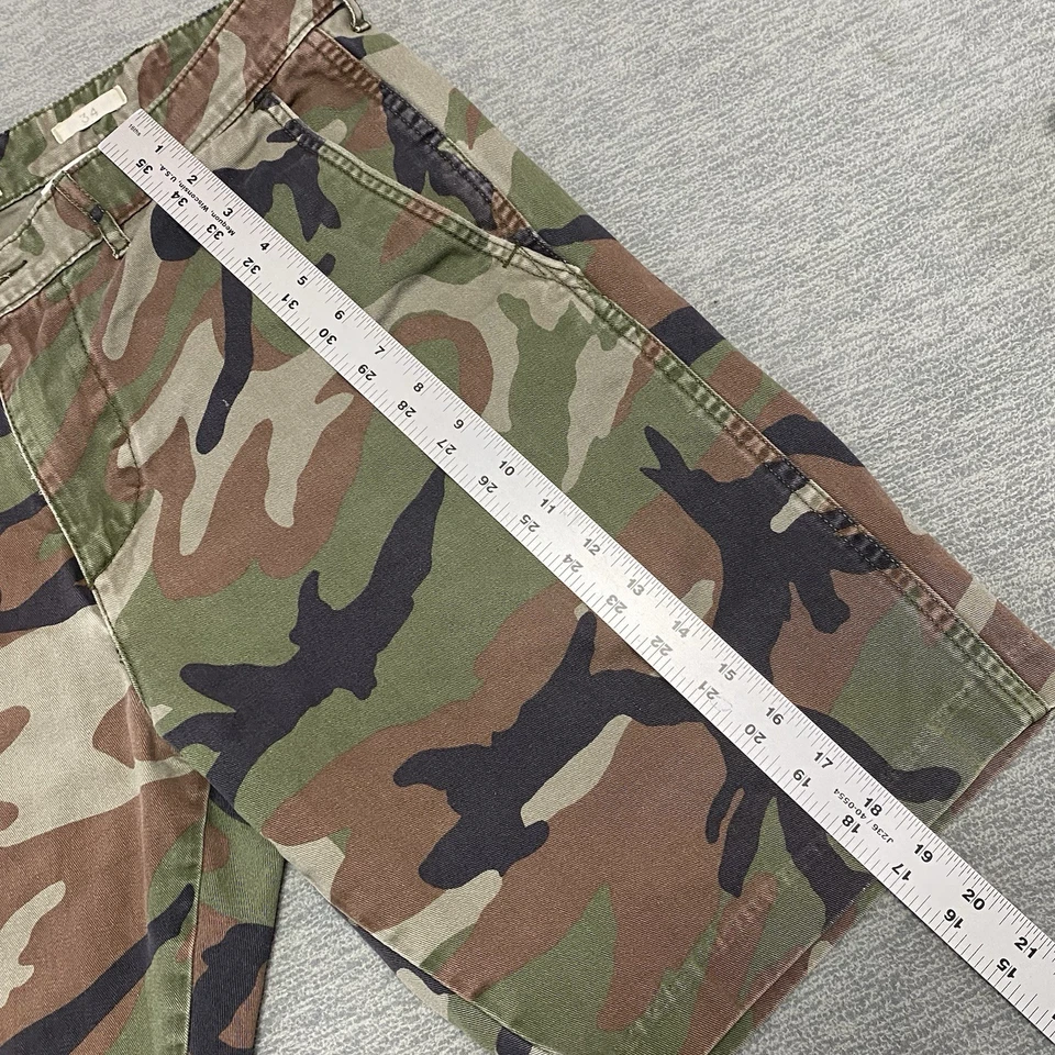 Pantalones Cortos Denim Supply Ralph Lauren Para Hombres 34 Verde Ejército Camuflaje Trabajo RL Polo Marrón Foto 2 de 4
