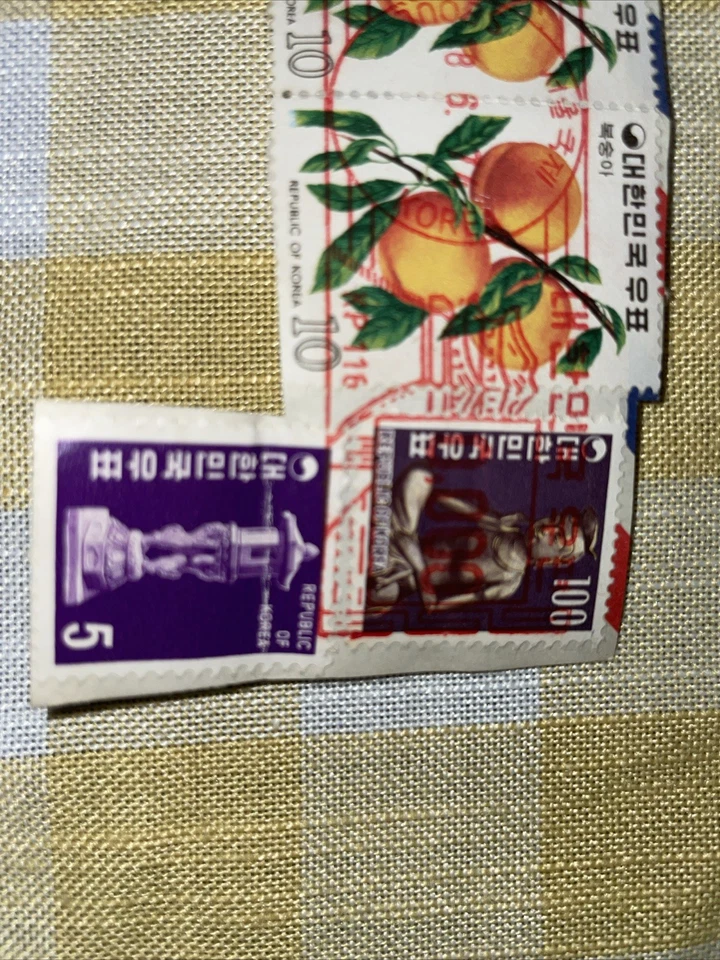 Sellos De La Serie De Frutas De Corea MNH Lote De 6 - Imagen 2 de 3