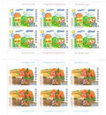 2006 EUROPA CEPT, Romania, Minifoglio Integrazione Giovani MNH**