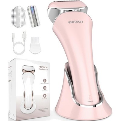 Elektrischer Damenrasierer Frauen Rasierer Bikini Trimmer  Rosa