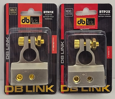 DB LINK COMBO! BTN1X & BTP2X Gold Plated Battery Terminals, Positive & Negative
