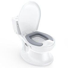 Potty Training Toilet with Soft Seat  Removable Pot  Realistic Flushing Sound