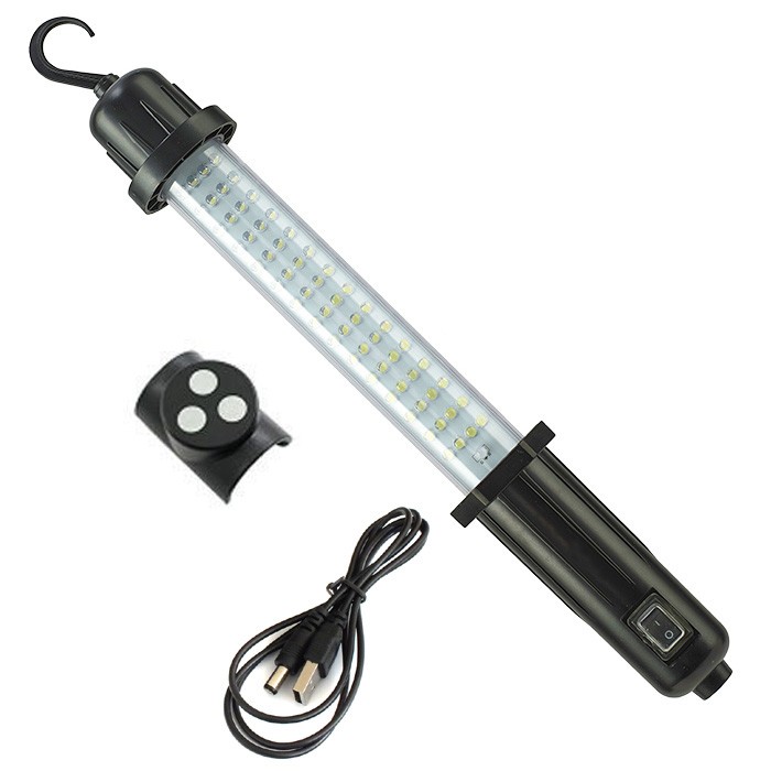 Lampada Ispezione Luce Lavoro 160 LED Ricaricabile Senza Fili Torcia Garage Officina - Miniatura 2