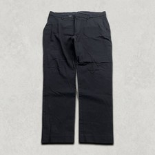 Tommy Hilfiger Trousers Mens 36" Straight Leg Rayon Blend Smart Pants, Black