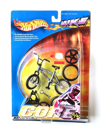 Vintage 2000 Mattel Hot Wheels BMX Bike Core Trail Series #1 of 4, Silver, New