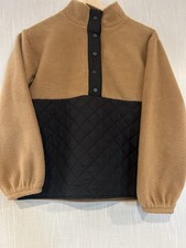 J. Crew Quilted Sherpa Fleece Half Zip Size XS