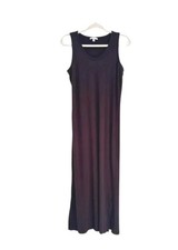 H by Halston Womens Long Maxi Dress Jersey Straight Sleeveless Stretch Black XL