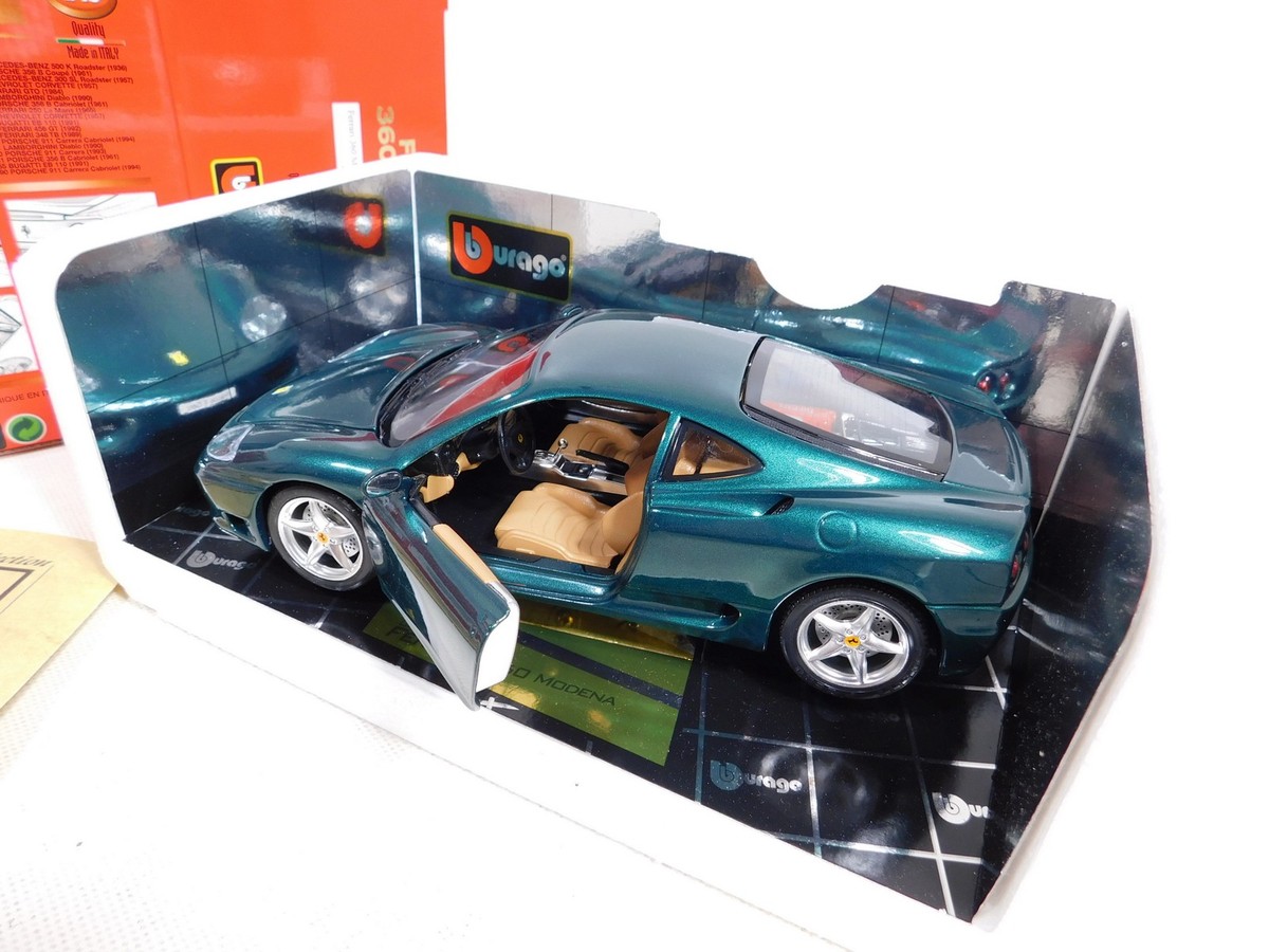 Bburago 1:18 95192 Ferrari 360 Modena Braccio Götz verde sg/NEUW+