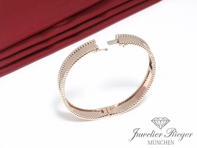 Van Cleef & Arpels Armreif Perlee Signature Rosegold 750 Gr M Gold 2018 Armband - Bild 4 von 4