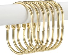 Shower Curtain Rings 12 Pcs Shower Curtain Hooks Oval Snap Shower Rings Curtain