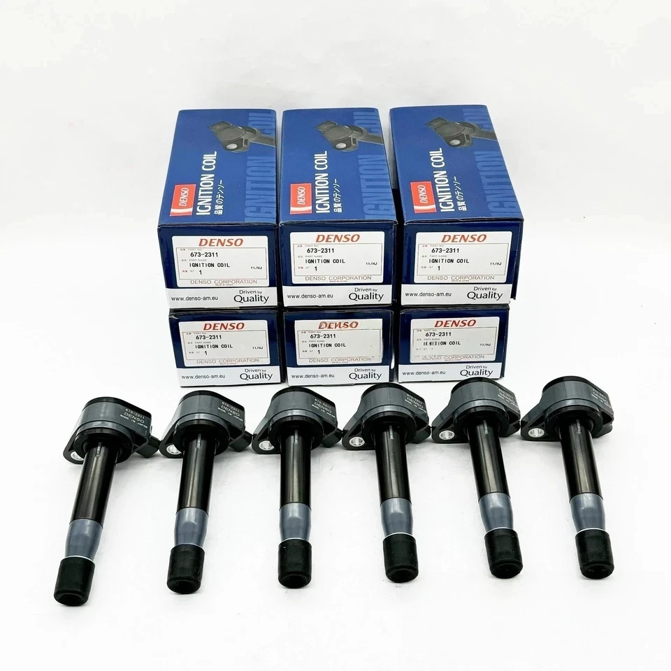 Denso 6Pcs Ignition Coils For Honda Accord Odyssey 08-17 30520-R70-A01 673-2311 Foto 3 de 4