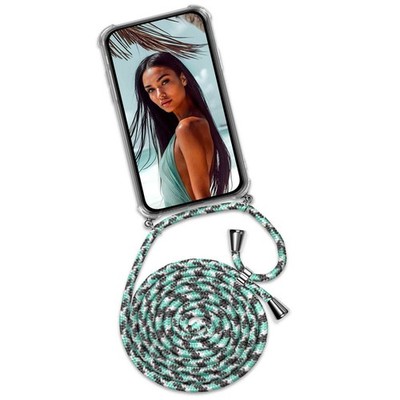 Handyhülle mit Band Handykette zum Umhängen Silikon Case Handyband Kordel Kette