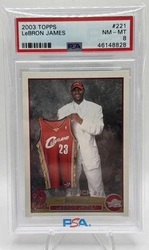 LeBron James 2003-04 Topps Draft Pick #221 (RC) PSA 8