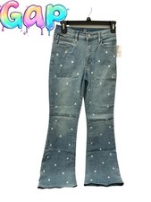 Kids High Rise Embroidered '70s Flare Jeans NWT Size 14